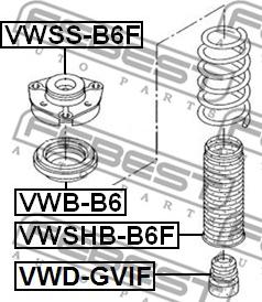 Febest VWD-GVIF - Rubber Buffer, suspension www.parts5.com