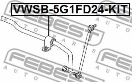 Febest VWSB-5G1FD24-KIT - Repair Kit, stabilizer suspension parts5.com