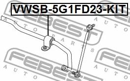 Febest VWSB-5G1FD23-KIT - Repair Kit, stabilizer suspension www.parts5.com