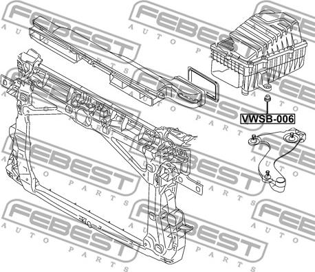 Febest VWSB-006 - Doraz vzduchového filtra www.parts5.com