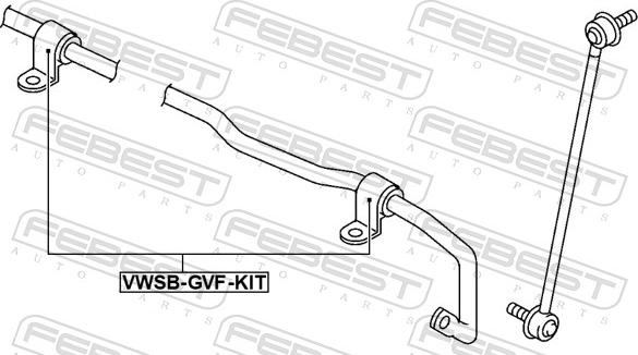 Febest VWSB-GVF-KIT - Bracket, stabilizer mounting www.parts5.com