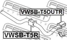 Febest VWSB-T5OUTR - Čaura ležaja, stabilizator www.parts5.com