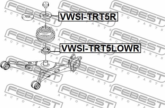 Febest VWSI-TRT5LOWR - Tanjirasta opruga www.parts5.com