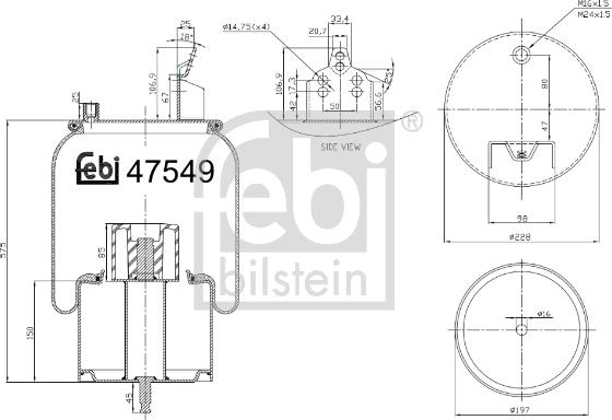 Febi Bilstein 47549 - Bellow, air suspension www.parts5.com