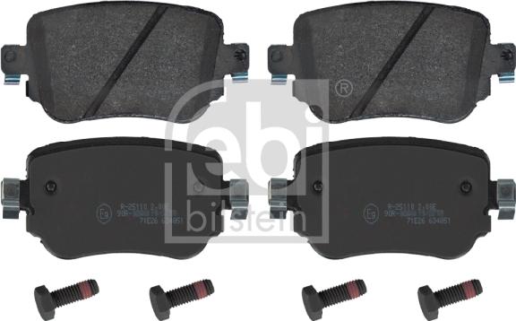 Febi Bilstein 16912 - Brake Pad Set, disc brake parts5.com