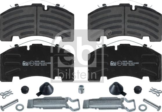 Febi Bilstein 16608 - Komplet pločica, disk-kočnica www.parts5.com