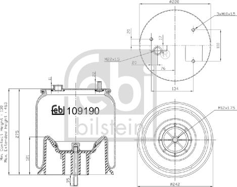 Febi Bilstein 109190 - Bellow, air suspension www.parts5.com