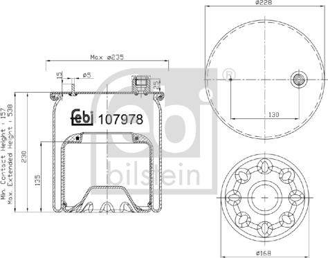 Febi Bilstein 107978 - Mijeh, zračni ovjes www.parts5.com