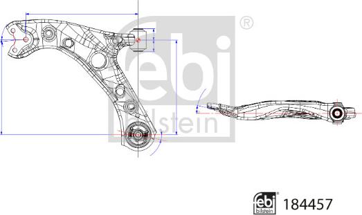 Febi Bilstein 184457 - Рычаг подвески колеса www.parts5.com