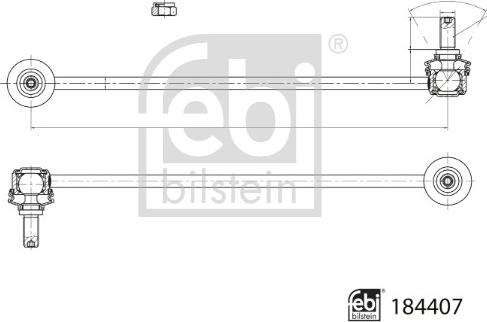 Febi Bilstein 184407 - Stange / Strebe, Stabilisator www.parts5.com