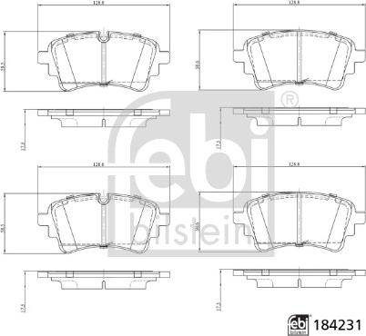 Febi Bilstein 184231 - Set placute frana,frana disc www.parts5.com