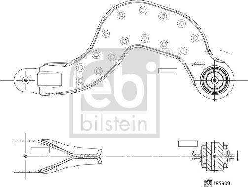 Febi Bilstein 185909 - Spona, vešanje točkova www.parts5.com