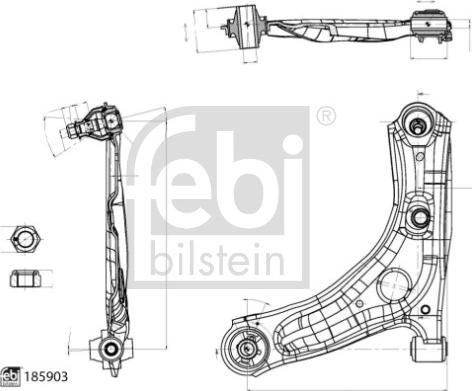 Febi Bilstein 185903 - Brat, suspensie roata www.parts5.com