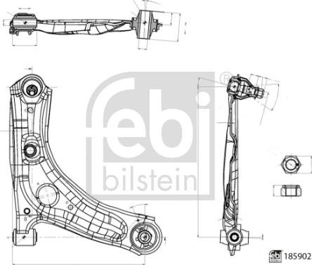 Febi Bilstein 185902 - Barra oscilante, suspensión de ruedas www.parts5.com