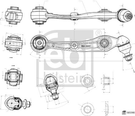 Febi Bilstein 185590 - Track Control Arm www.parts5.com