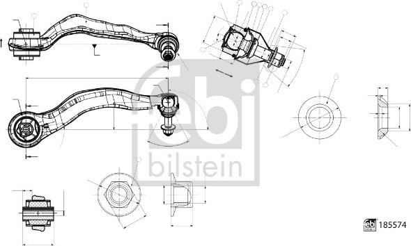 Febi Bilstein 185574 - Track Control Arm www.parts5.com