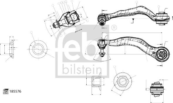 Febi Bilstein 185576 - Track Control Arm www.parts5.com