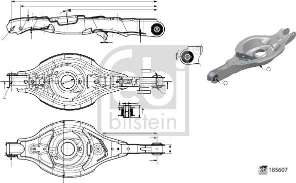 Febi Bilstein 185607 - Track Control Arm www.parts5.com