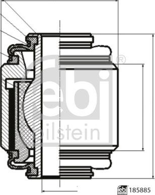 Febi Bilstein 185885 - Nosilni zgib / vodilni zgib www.parts5.com