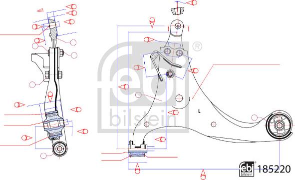 Febi Bilstein 185220 - Track Control Arm www.parts5.com