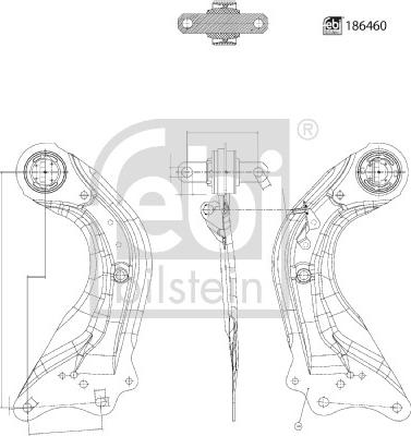 Febi Bilstein 186460 - Track Control Arm www.parts5.com