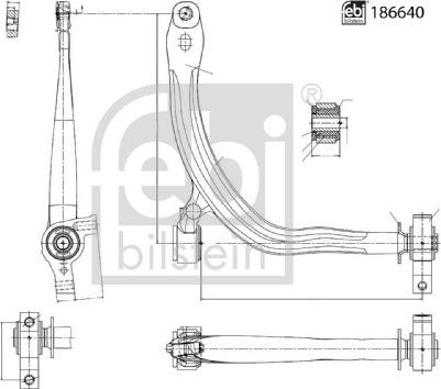 Febi Bilstein 186640 - Brat, suspensie roata www.parts5.com