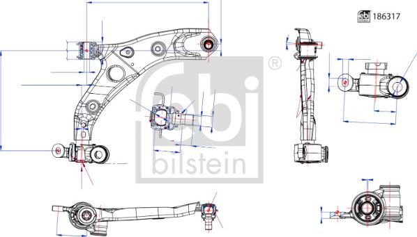 Febi Bilstein 186317 - Track Control Arm www.parts5.com