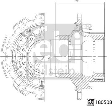 Febi Bilstein 180508 - Wheel Hub www.parts5.com