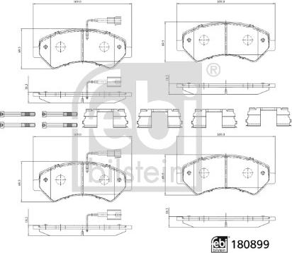 Febi Bilstein 180899 - Set placute frana,frana disc www.parts5.com