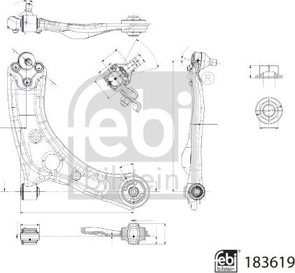 Febi Bilstein 183619 - Krmilje, obesa koles www.parts5.com