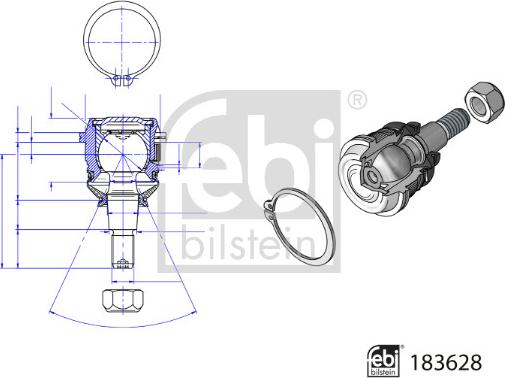 Febi Bilstein 183628 - Articulatie sarcina / ghidare www.parts5.com