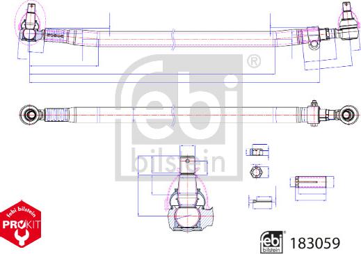 Febi Bilstein 183059 - Tie Rod www.parts5.com