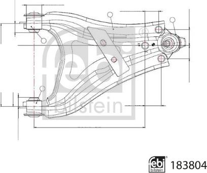 Febi Bilstein 183804 - Bras de liaison, suspension de roue www.parts5.com