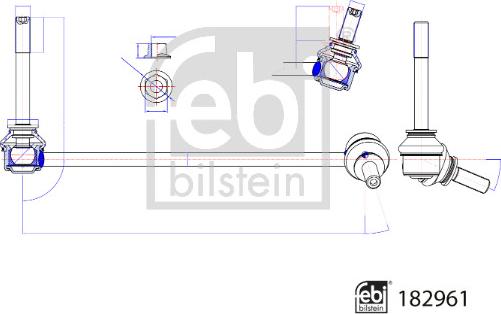 Febi Bilstein 182961 - Rod / Strut, stabiliser www.parts5.com