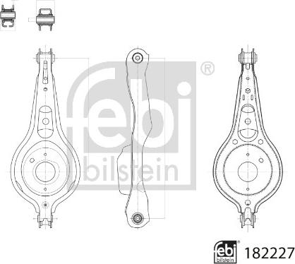 Febi Bilstein 182227 - Wahacz, zawieszenie koła www.parts5.com