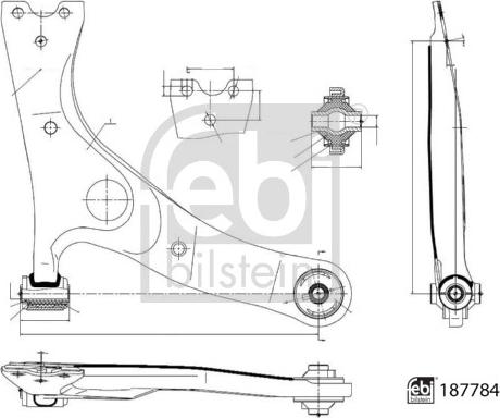 Febi Bilstein 187784 - Track Control Arm www.parts5.com