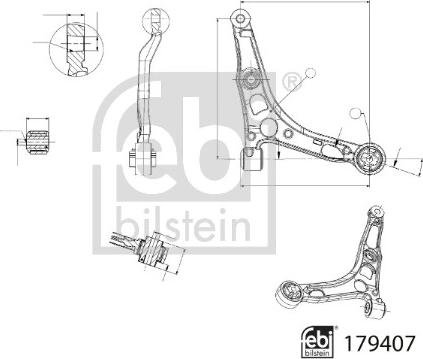 Febi Bilstein 179407 - Barra oscilante, suspensión de ruedas www.parts5.com