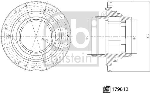 Febi Bilstein 179812 - Butuc roata www.parts5.com