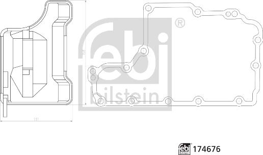 Febi Bilstein 174676 - Filter hidravlike, avtomatski menjalnik www.parts5.com