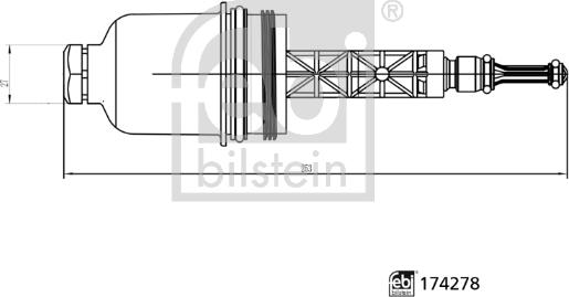 Febi Bilstein 174278 - Pokrywa, obudowa filtra oleju www.parts5.com