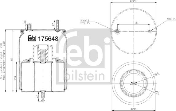 Febi Bilstein 175648 - Fuelle, suspensión neumática www.parts5.com