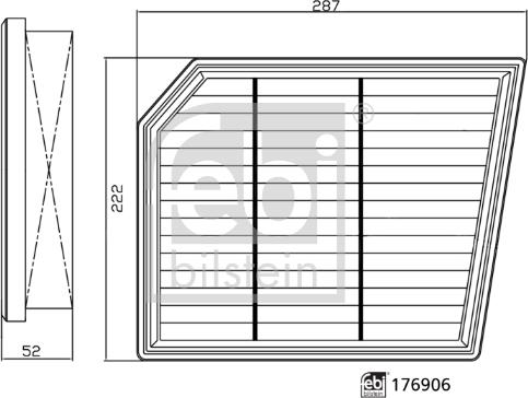 Febi Bilstein 176906 - Filtru aer www.parts5.com