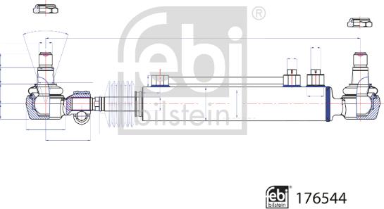 Febi Bilstein 176544 - Slave Cylinder, power steering www.parts5.com