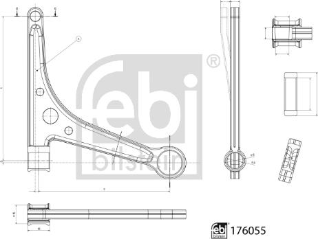 Febi Bilstein 176055 - Ψαλίδι, ανάρτηση τροχών www.parts5.com