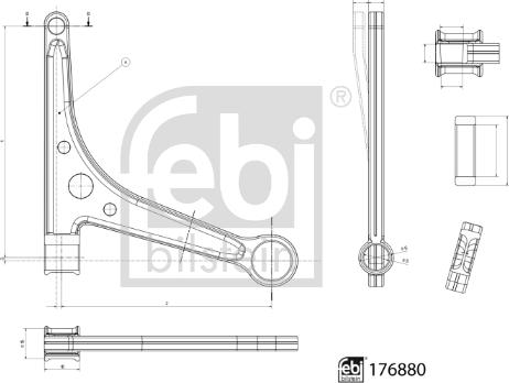 Febi Bilstein 176880 - Barra oscilante, suspensión de ruedas www.parts5.com