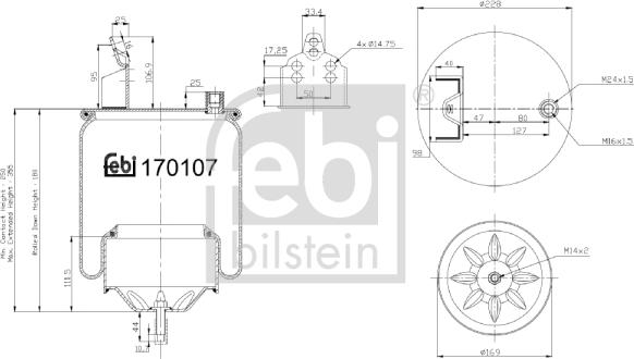 Febi Bilstein 170107 - Mech, pneumatické odpružení www.parts5.com