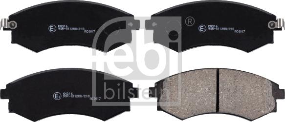 Febi Bilstein 170253 - Brake Pad Set, disc brake www.parts5.com