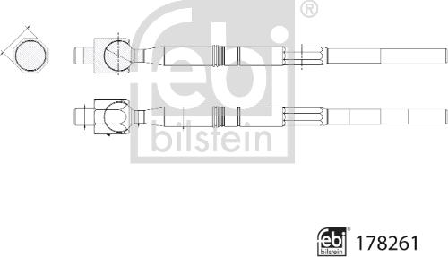 Febi Bilstein 178261 - Άρθρωση, μπάρα www.parts5.com