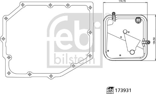 Febi Bilstein 173931 - Hydraulic Filter, automatic transmission www.parts5.com