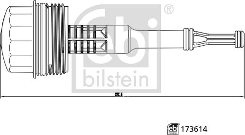 Febi Bilstein 173614 - Cap, oil filter housing www.parts5.com